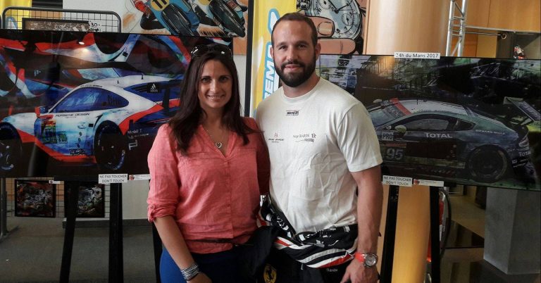 Frederic Michalak & Caroline LLONG - Rugby & automobile & art - circuit Paul Ricard