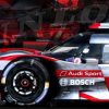 Oeuvre Audi e tron - Le Mans 2016 - Caroline LLONG - artiste officielle des 24h du Mans - automobile - tableau Audi