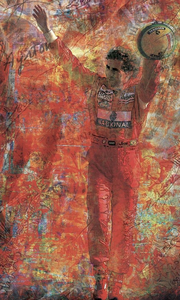 Oeuvre Ayrton Senna | pilote F1 | artiste Caroline LLONG | art automobile