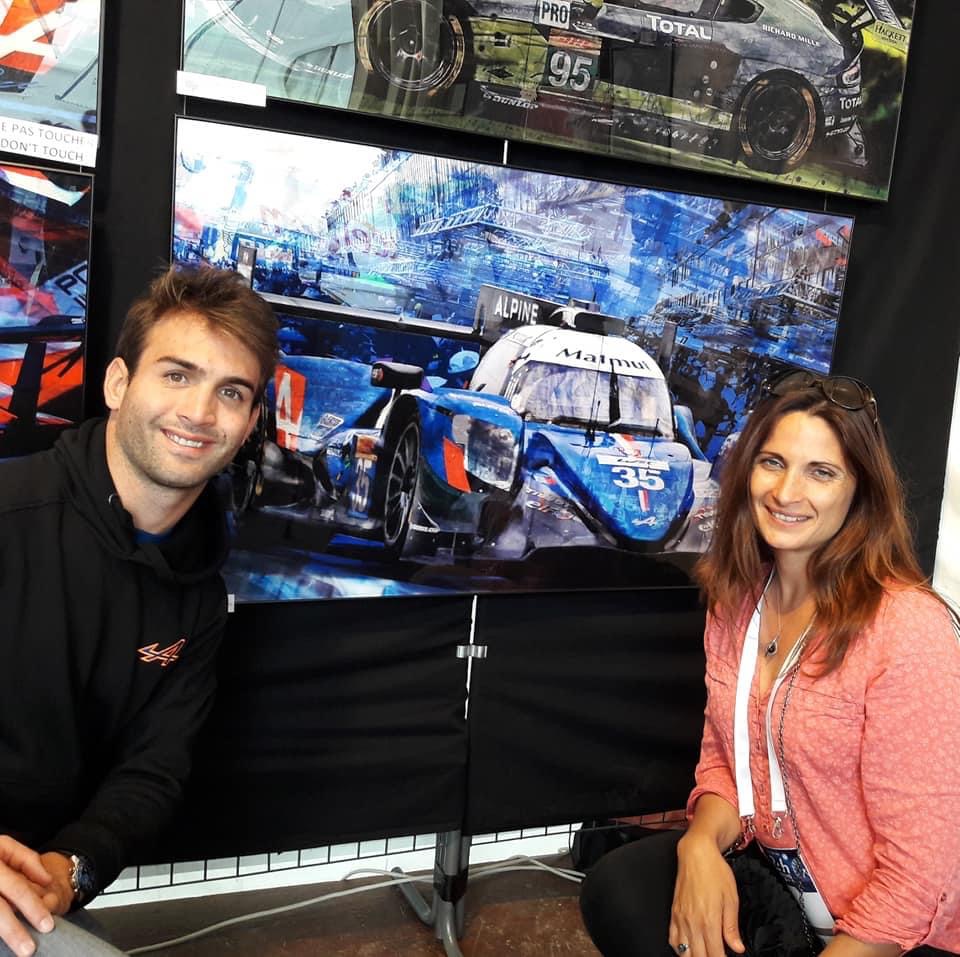 Oeuvre Alpine A470 #35 - Artiste Caroline LLONG - Pilote Andre NEGRAO - 24h du Mans
