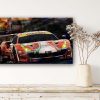 Oeuvre FERRARI F488 | LM 2017 | Caroline LLONG | artiste officielle des 24h du Mans | art automobile | tableau Ferrari