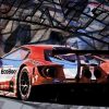 Oeuvre Ford GT - Le Mans 2016 - Caroline LLONG - artiste officielle des 24h du Mans - art automobile - tableau Ford