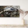 Oeuvre Ford GT40 | Le Mans | Caroline LLONG | artiste officielle des 24h du Mans | art automobile | tableau ford