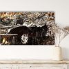 Oeuvre Jaguar XK SS & Steve Mc Queen - artiste Caroline LLONG - art automobile - tableau Jaguar