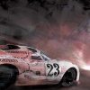 Oeuvre Porsche - 917 Pink Pig - 991 RSR Pink Pig victoire - Caroline LLONG - Artiste officelle des 24h du Mans