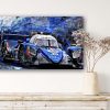 Oeuvre ALPINE A470 | Le Mans 2017 | Caroline LLONG | artiste officielle des 24h du Mans | art automobile | tableau Alpine | pilote andre negrao