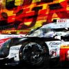 Oeuvre Toyota TS050 | Pilote Fernando Alonso | Le Mans 2018 | Caroline LLONG | Artiste officielle des 24h du Mans | Art automobile | tableau Toyota
