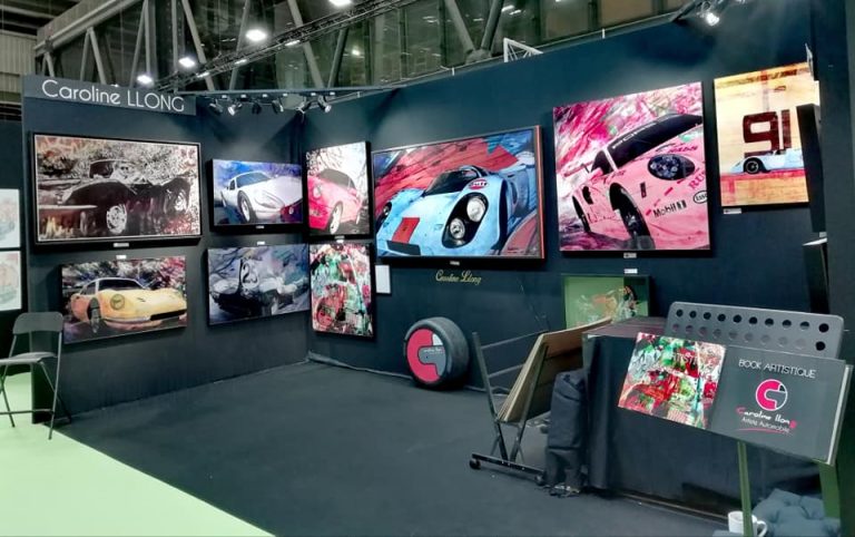 salon automobile - retromobile 2020 - caroline llong - artiste - art automobile - tableau