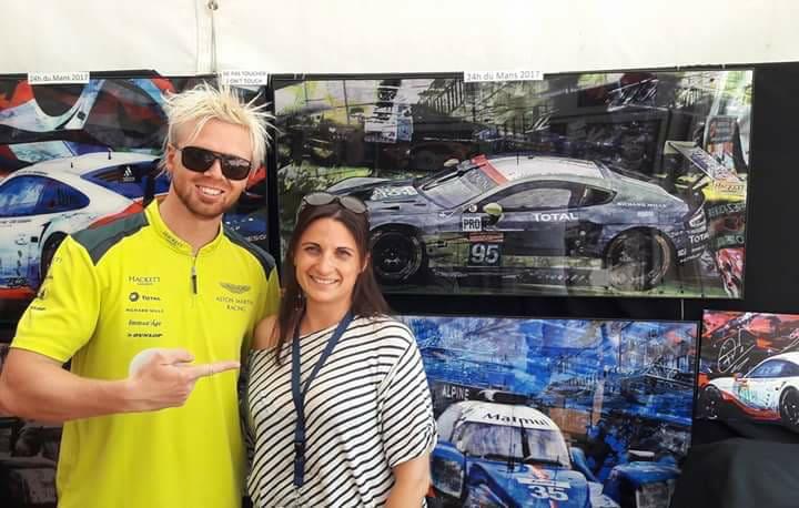 Nikki Thim - pilote 24h du Mans - Aston Martin Racing - artiste Caroline LLONG