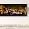 Oeuvre Ferrari 499P 2024 - Caroline LLONG - Artiste officielle des 24h du Mans - art automobile - reproduction alu dibond avec caisse américaine