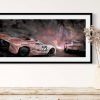 Oeuvre Porsche 917 et 991 RSR - Pink Pig - Caroline LLONG - artiste officielle des 24h du Mans - tableau Porsche - reproduction FineArt