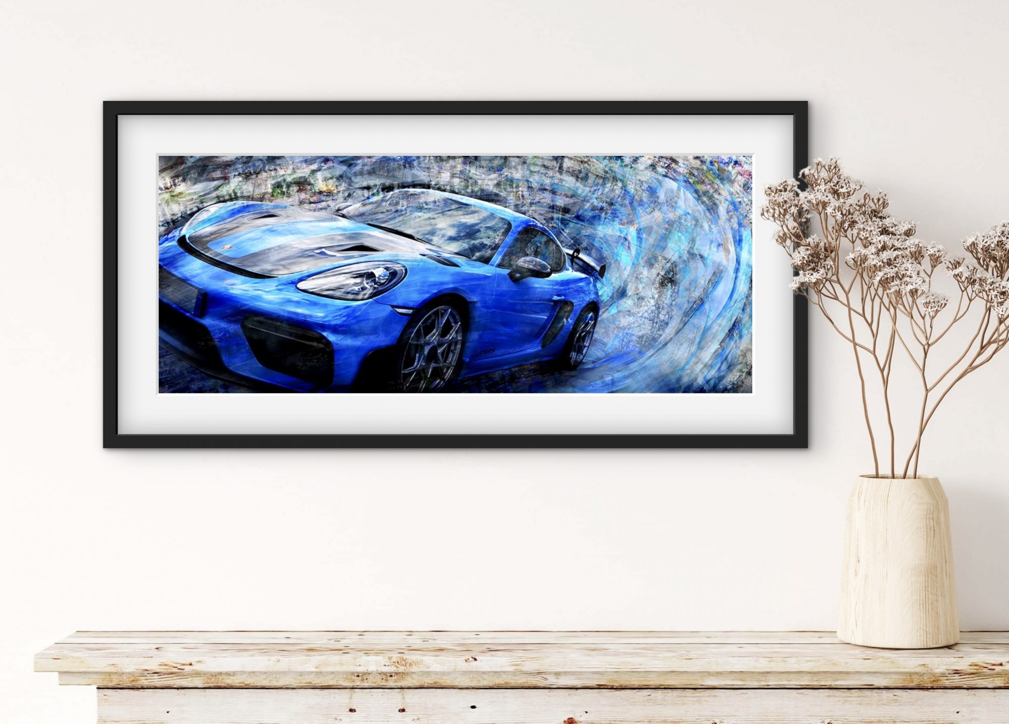 Porsche Cayman GT4RS - Caroline LLONG-Artiste fournisseur officiel de la fédération des clubs Porsche de France