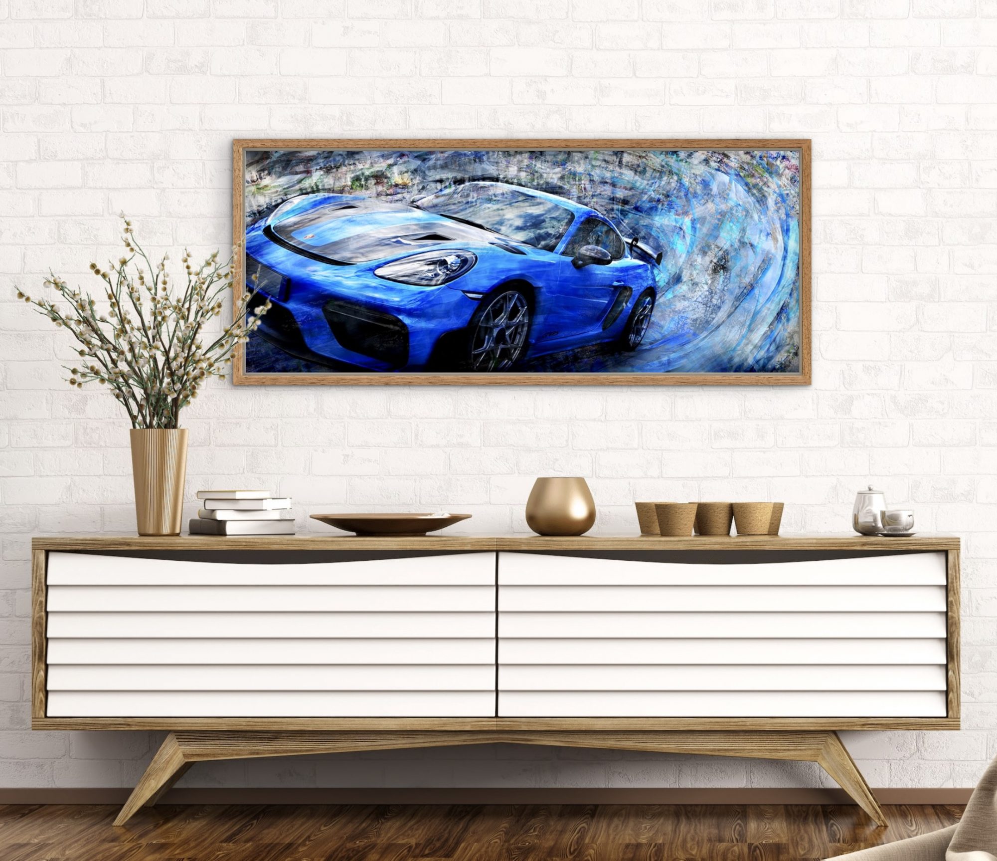 Porsche Cayman GT4RS - Caroline LLONG-Artiste fournisseur officiel de la fédération des clubs Porsche de France