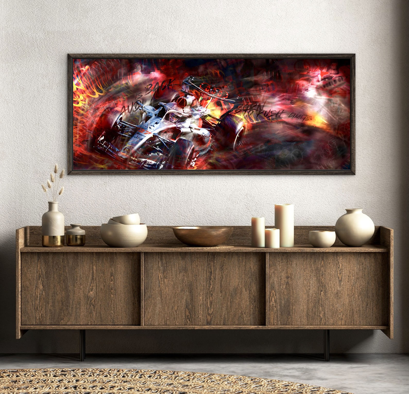 Tableau-Audi-F1-R26-Artiste-Caroline-LLONG-Audi-Revolut-F1-Team-Sport-Auto-oeuvre-originale-technique-mixte