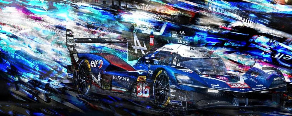 Tableau-ALPINE-A424-wec-2026-Caroline-LLONG-artiste-officielle-des-24h-du-Mans-art-automobile-oeuvre
