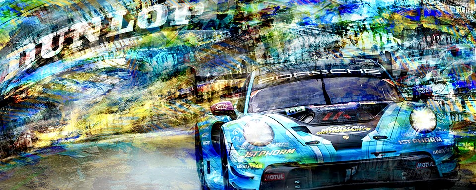 Tableau PORSCHE Victoire aux 24 heures du Mans LMGT3 2025 Manthey Racing - oeuvre sport automobile Endurance.jpg